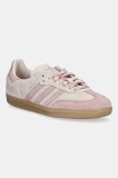 adidas Originals sneakers din piele intoarsă Samba OG W culoarea roz, JR8874