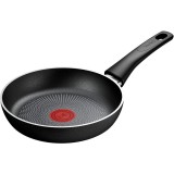 Tigaie Tefal Force, 20 cm, indicator Thermo-Signal, compatibil cu inductia, invelis antiaderent Titanium, negru