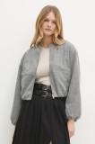 Answear Lab geaca femei, culoarea gri, de tranzitie