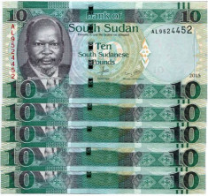 SUDANUL DE SUD 10 pounds 2015 - UNC foto