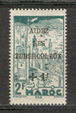 Maroc.1945 Campanie impotriva tuberculozei-supr. MM.6, Nestampilat