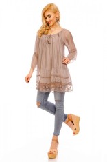 N575-8 Bluza eleganta cu maneci tip clopot