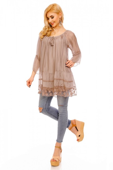 N575-8 Bluza eleganta cu maneci tip clopot