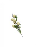 Ramura decorativa de Paste cu oua galben deschis si floricele albe 30 cm