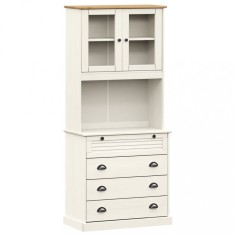 Dulap inalt VIGO, alb, 80x40x176 cm, lemn masiv de pin