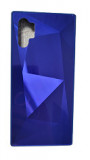 Husa silicon si acril cu textura diamant Samsung Note 10 Plus , 10+ , Albastru