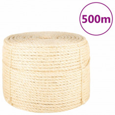 vidaXL Frânghie, 500 m, sisal 100%, 10 mm