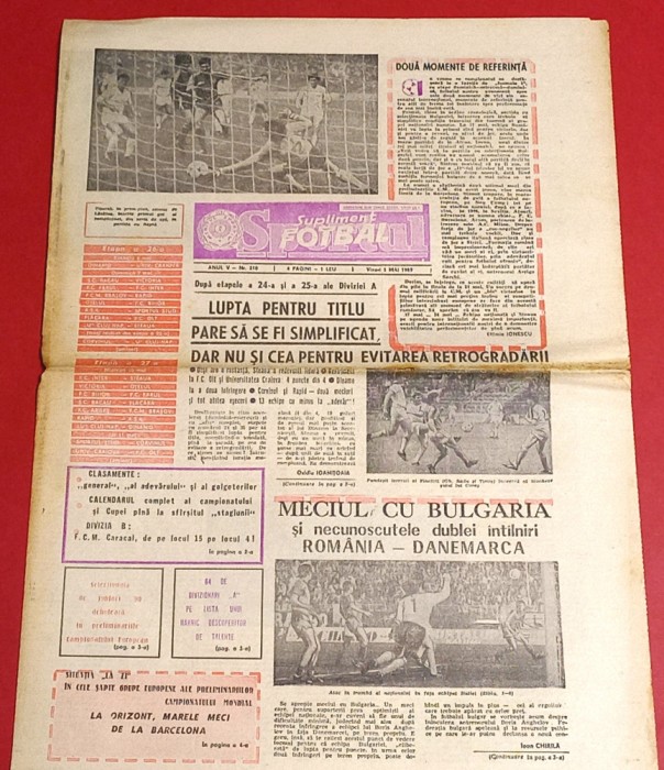 Ziarul Sportul Supliment FOTBAL 05.05.1989