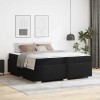 Cadru de pat Negru 180 x 200 cm Piele artificială