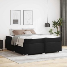 vidaXL Cadru de pat Altele Negru 180 x 200 cm Piele artificială