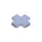 Conector cruce pentru banda LED RGB elSales ELS-CFPR, alb