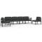 Set mobilier de gradina cu perne, 6 piese, antracit, aluminiu