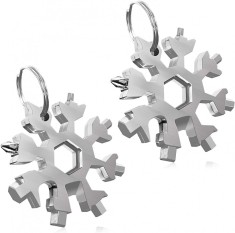 Set de 2 instrumente multifunctionale pentru bricolaj Shengruili, otel inoxidabil, argintiu, 6 x 6 cm