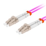 Cablu fibră optică Lanberg 10 m, LC/UPC-LC/UPC, OM4 multimode duplex, violet