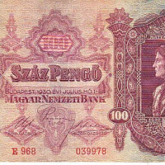 M1 - Bancnota foarte veche - Ungaria - 100 pengo - 1930