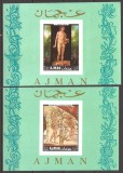 AJMAN PICTURA ADAM SI EVA ( 2 colite dt. de luxe ) MNH, Nestampilat