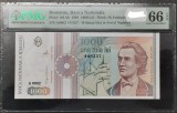 Rom&acirc;nia 1000 Lei 1991 grad 66