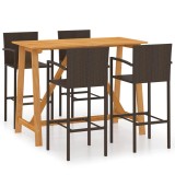 Cumpara ieftin Set mobilier bar de gradina, 5 piese, maro