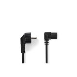 Cablu de alimentare calculator Schuko 90 grade tata - CCE 90 grade mama IEC-320-C13 1.5m negru Well CABLE-713-1.5-WL