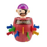 Jucarie interactiva Pirat Saltaret, Flippy, Joc de Grup/Familie, 16 sabii + 1 Pirat, 10 x 10 x 16.5 cm Mov/Maro