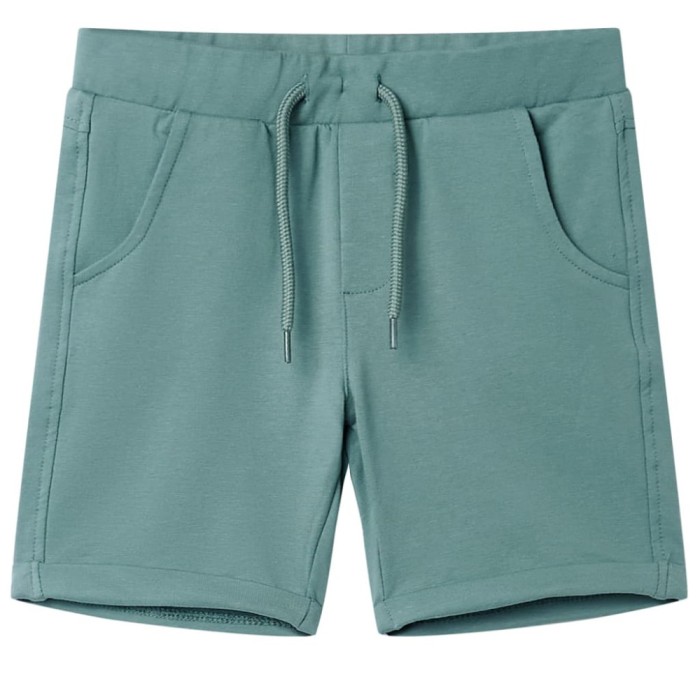 Pantaloni scurti pentru copii cu snur, albastru petrol invechit, 92