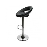 Scaun bar cu spatar ABS 151, rotativ, cadru cromat, inaltime reglabila, suport picioare, 100 kg