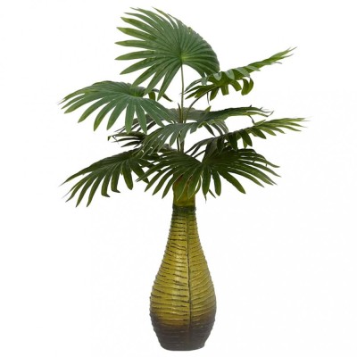 vidaXL Plantă artificială de palmier 9 frunze 65 cm verde foto