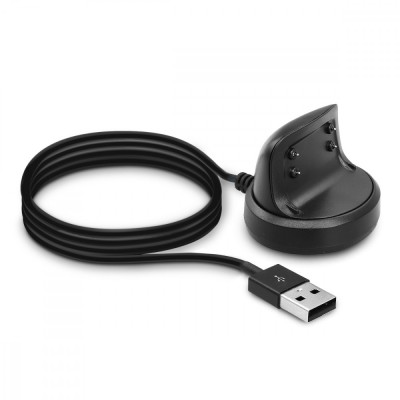 Docking stand pentru Samsung Gear Fit2 / Gear Fit 2 Pro, kwmobile, Silicon, Negru, 45201.01 foto