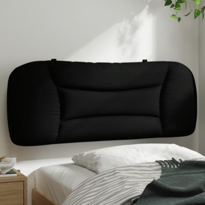 vidaXL Pernă pentru tăblie de pat, negru, 100 cm, material textil foto