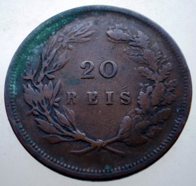 7.391 PORTUGALIA CARLOS I 20 REIS 1891 foto