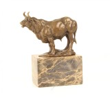 Bou-statueta din bronz pe un soclu de marmura SL-13, Animale