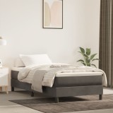 Gossi saltea de pat cu arcuri, gri inchis, 80x220x20 cm, catifea