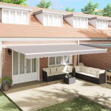 Marchiză Retractabilă Automată vidaXL Gri Deschis 600x300 cm, Material de &Icirc;nlocuire pentru Marchiza vidaXL de 6x3 m Gri Deschis