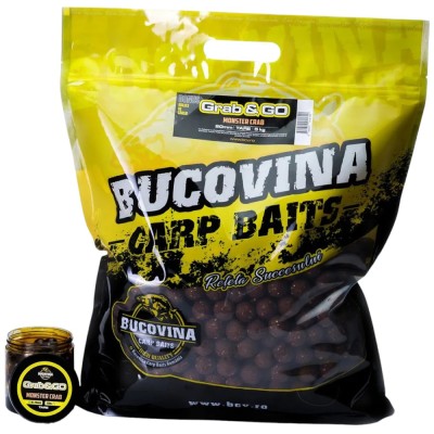Pachet Grab &amp;amp; GO Bucovina Baits Boilies pentru Nadit + Boilies de Carlig Dipuite foto