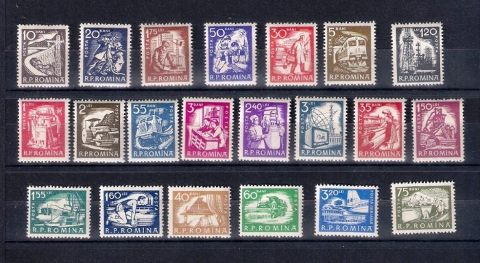 ROMANIA 1960 - UZUALE, DOMENII DE ACTIVITATE, MNH - LP 498