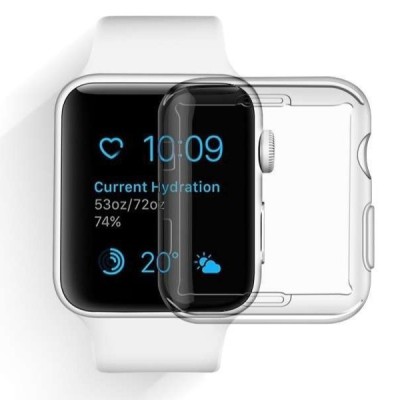 Husa apple watch series 2/3 38 mm full tpu 360 transparent foto