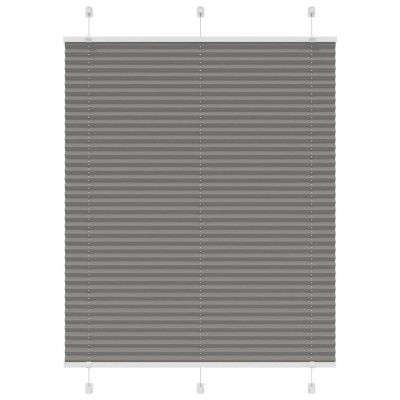 Jaluzea plisată Antracit 105x150 cm Lățime țesătură 104,4 cm foto