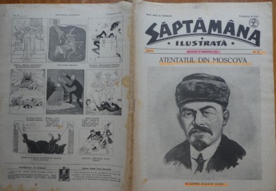 Saptamana ilustrata, nr 42, 1918, Predarea cimitirului de onoare; Atentat Lenin foto