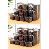 Cumpara ieftin Set cutii de depozitare, 24 bucati Byzan Crates Antracit 10x10x24.5 cm