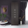 Dulap Wenge 60x37x196 cm, 4 Usi, 2 Sertare, 4 Rafturi, PAL Melaminat, MP KSC-11 Ro