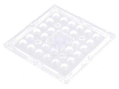 Lentilă LED pătrată plexiglass transparentă 9,5mm foto