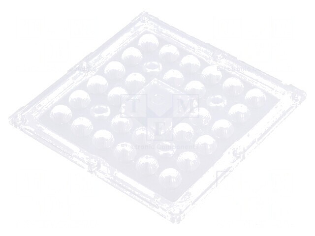 Lentilă LED pătrată plexiglass transparentă 9,5mm