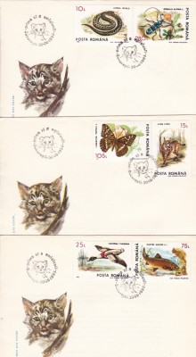 ROMANIA 1993 LP 1317 FAUNA PROTEJATA SERIE FDC foto
