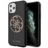 Husa Plastic - TPU Guess 4G Glitter Circle pentru Apple iPhone 11 Pro, Neagra GUHCN58TPUBKGLG