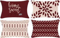 Huse de perna YLL 18x18, Huse de perna pentru canapea, Huse de perna decorative pentru exterior, set de 4 pentru canapea extensibila ?i ma?ina 18x18 i foto