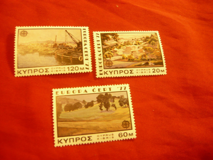 Serie Cipru 1977 Europa CEPT - Peisaje