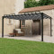 vidaXL Pavilion cu acoperiș jaluzea antracit 3x4 m țesătură&amp;aluminiu