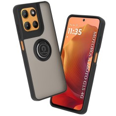 Husa Motorola Moto G15 Asteroid GSM Glinth cu inel suport stand magnetic, negru