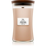 Woodwick Vanilla &amp; Sea Salt lum&acirc;nare parfumată cu fitil din lemn 609.5 g
