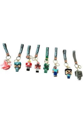 Set 8 brelocuri figurine Minecraft, multicolor, 6cm foto